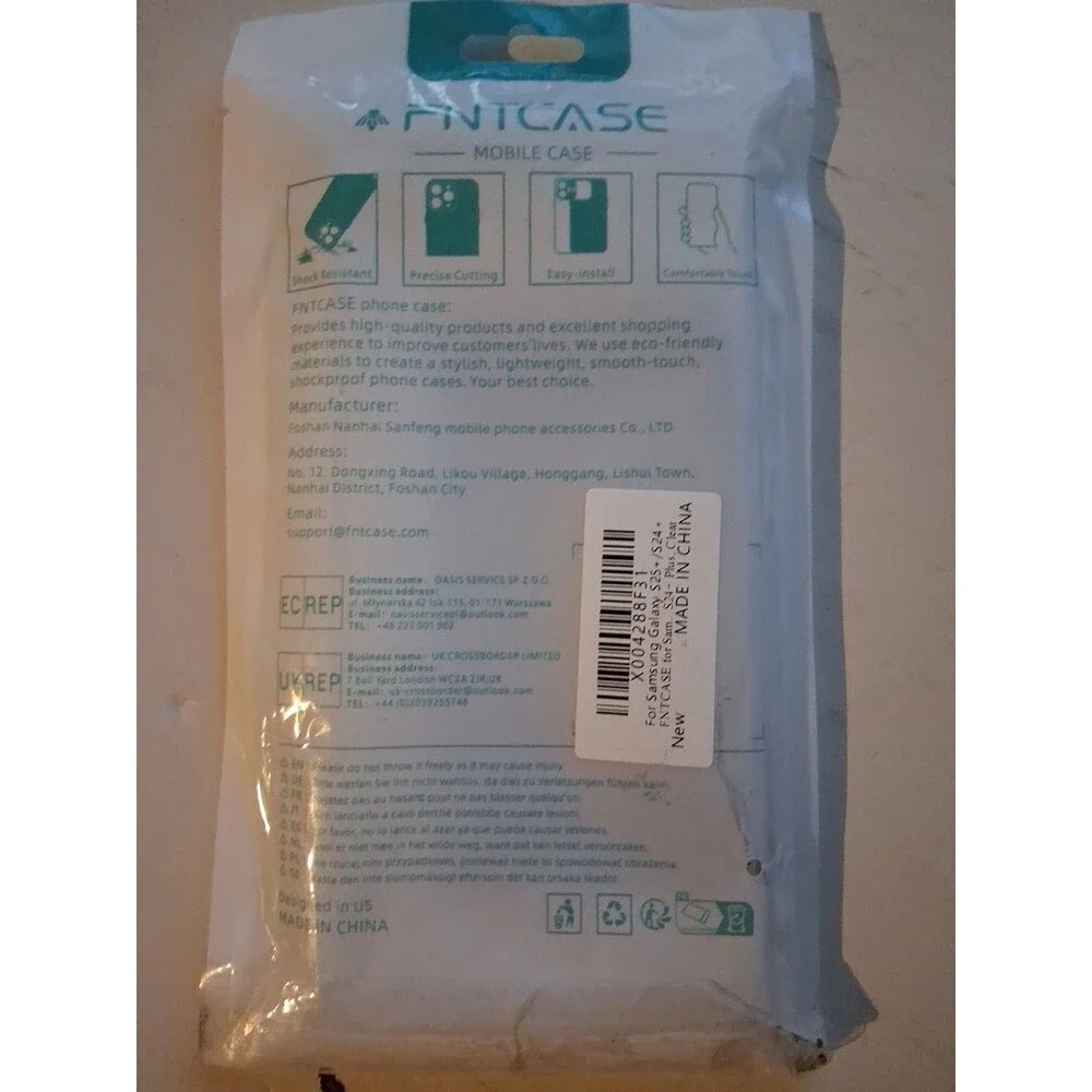 FNTCASE Samsung Galaxy S25 Plus, Clear Phone Case